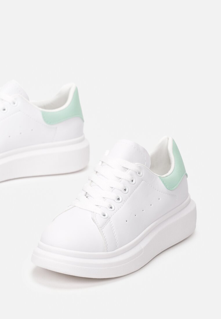 Biało-Zielone Sneakersy Brentisa
