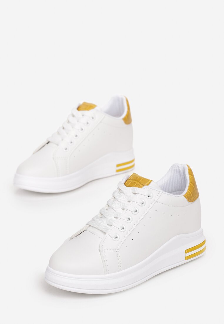 Biało-Żółte Sneakersy Siniophe