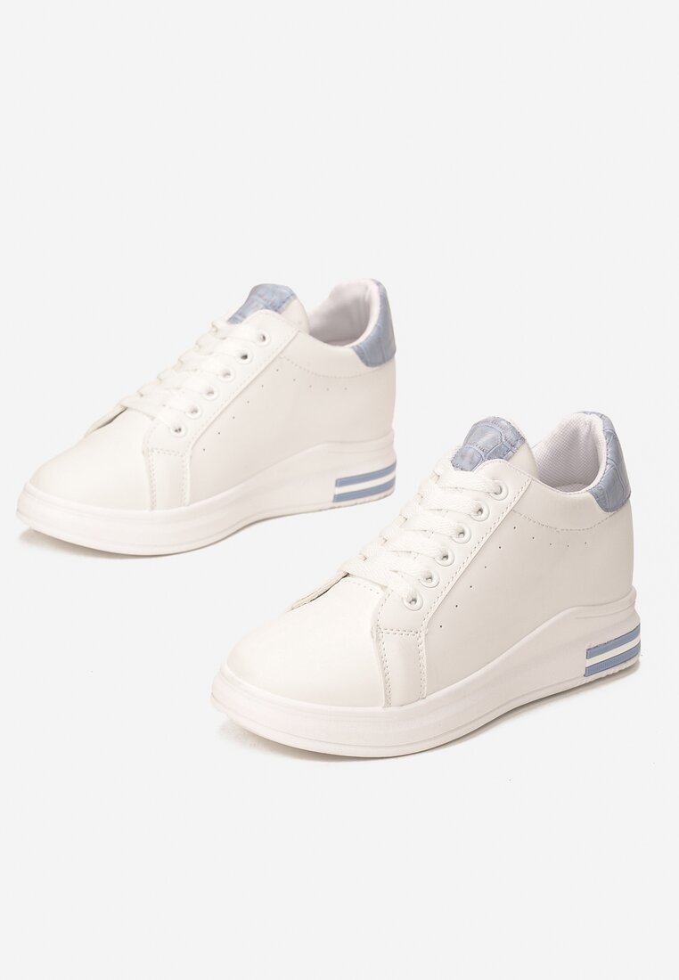 Biało-Niebieske Sneakersy Siniophe