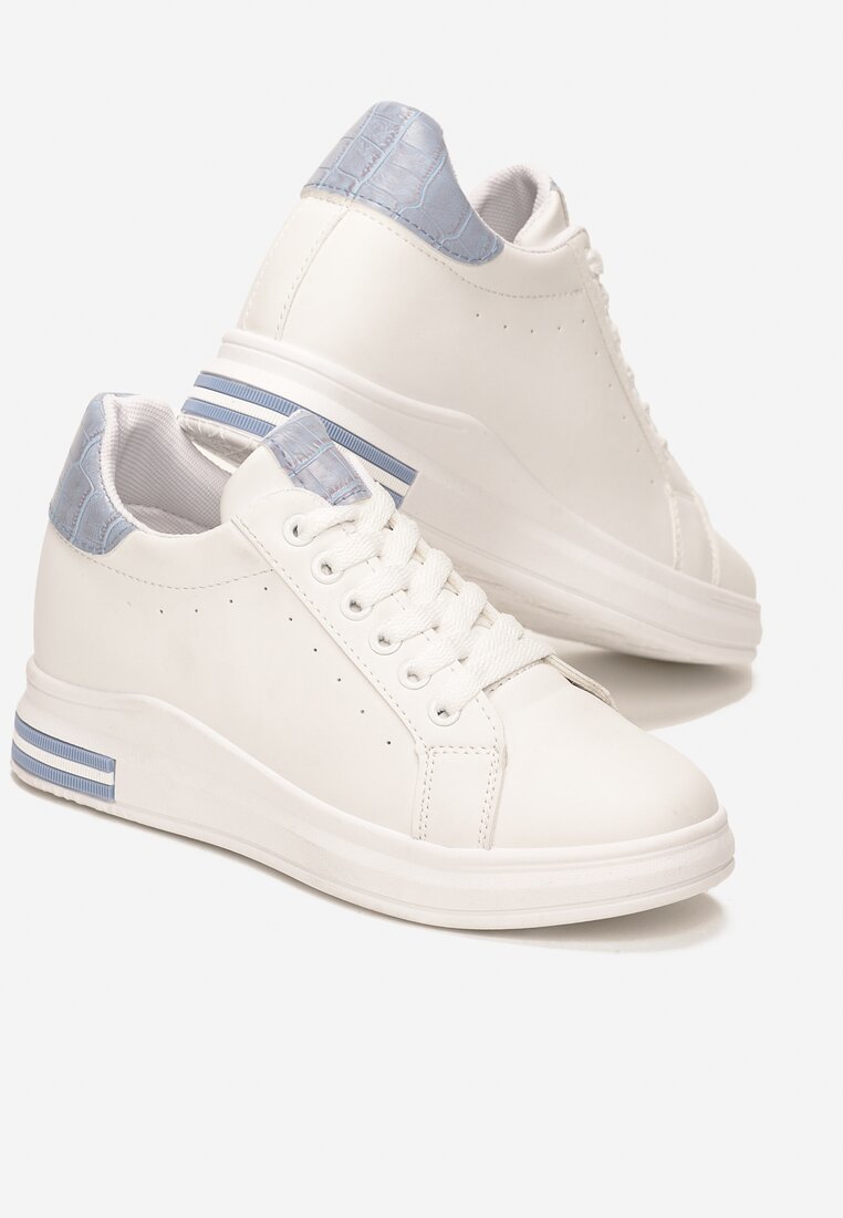 Biało-Niebieske Sneakersy Siniophe