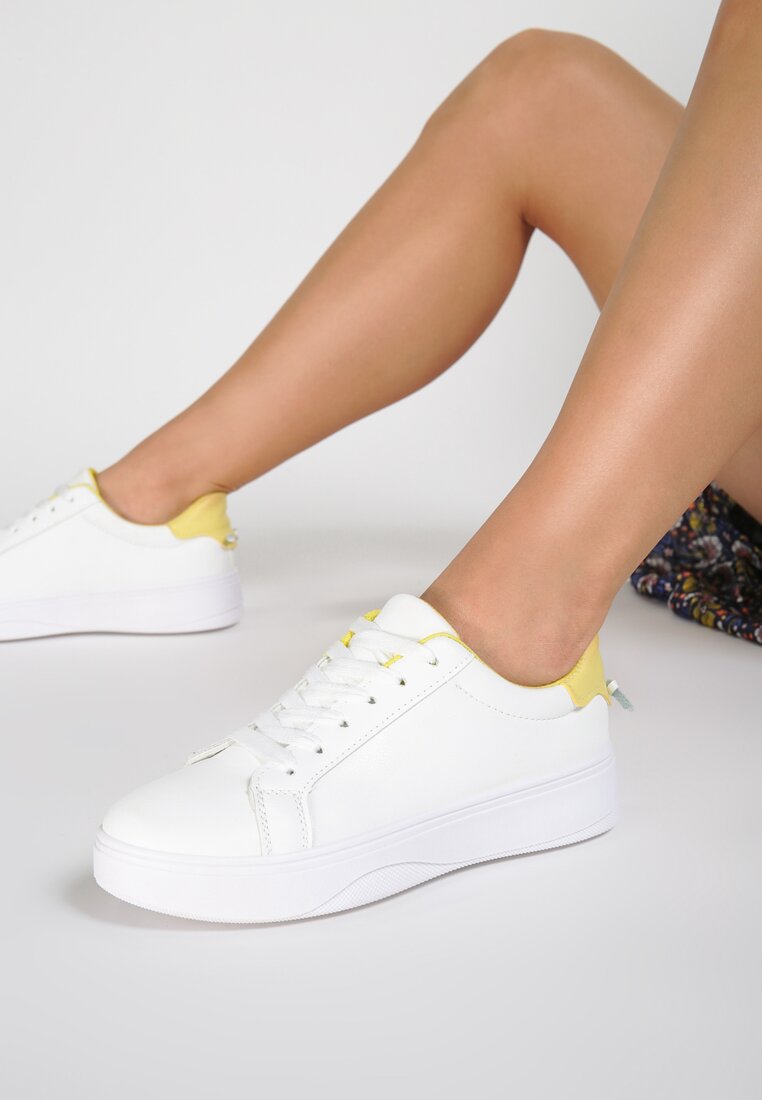 Żółte Sneakersy Heliteia
