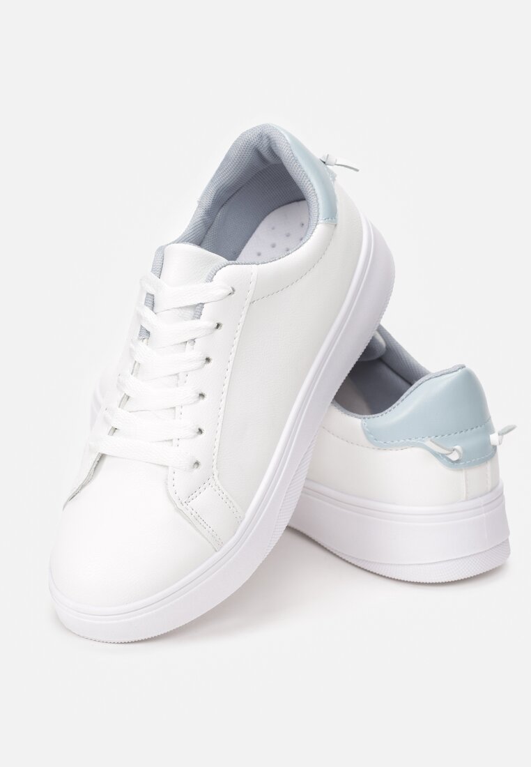 Biało-Niebieskie Sneakersy Heliteia
