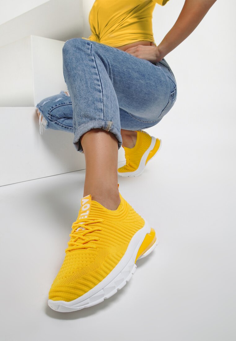 Żółte Sneakersy Oinone