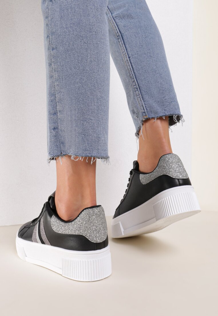 Czarne Sneakersy Elashor