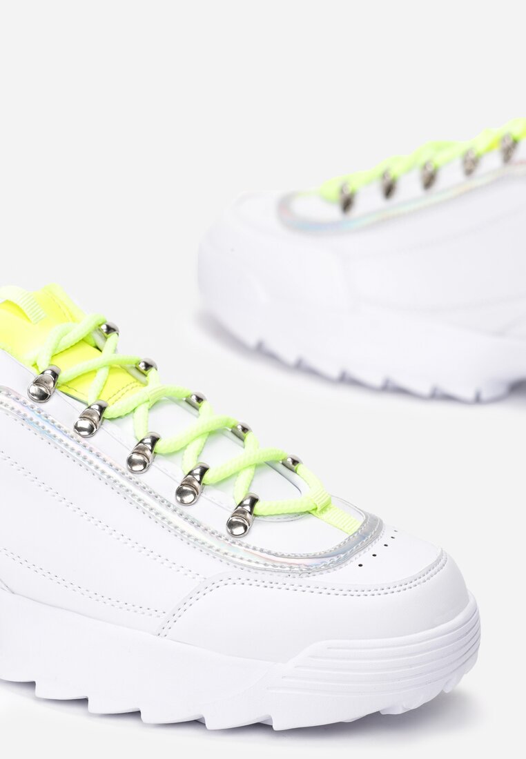 Biało-Limonkowe Sneakersy Ryland