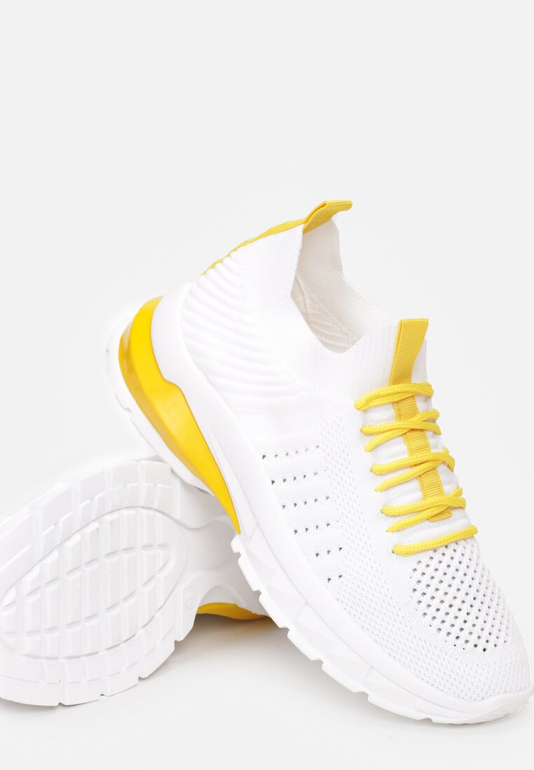 Biało-Żółte Buty Sportowe Straephis