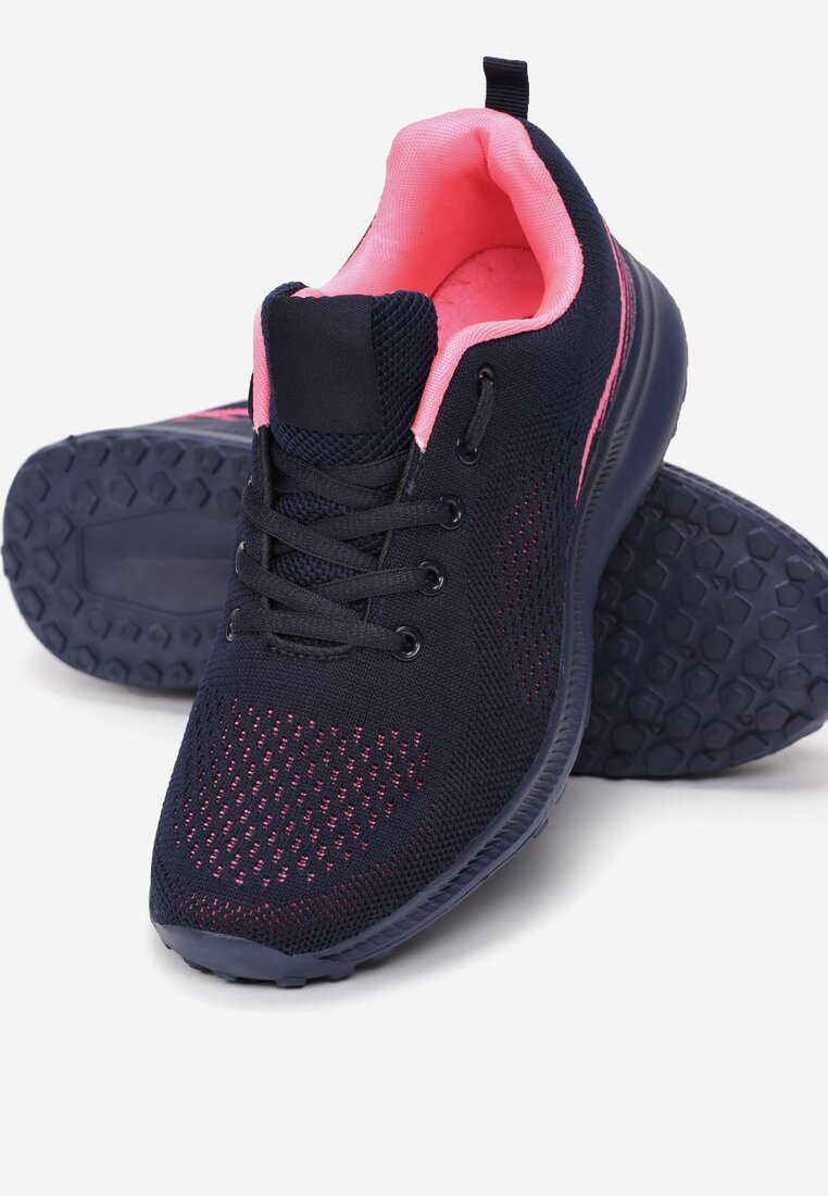Granatowo-Fuksjowe Buty Sportowe Thalure
