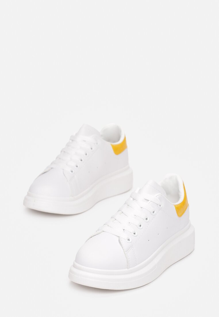 Biało-Żółte Sneakersy Eletea