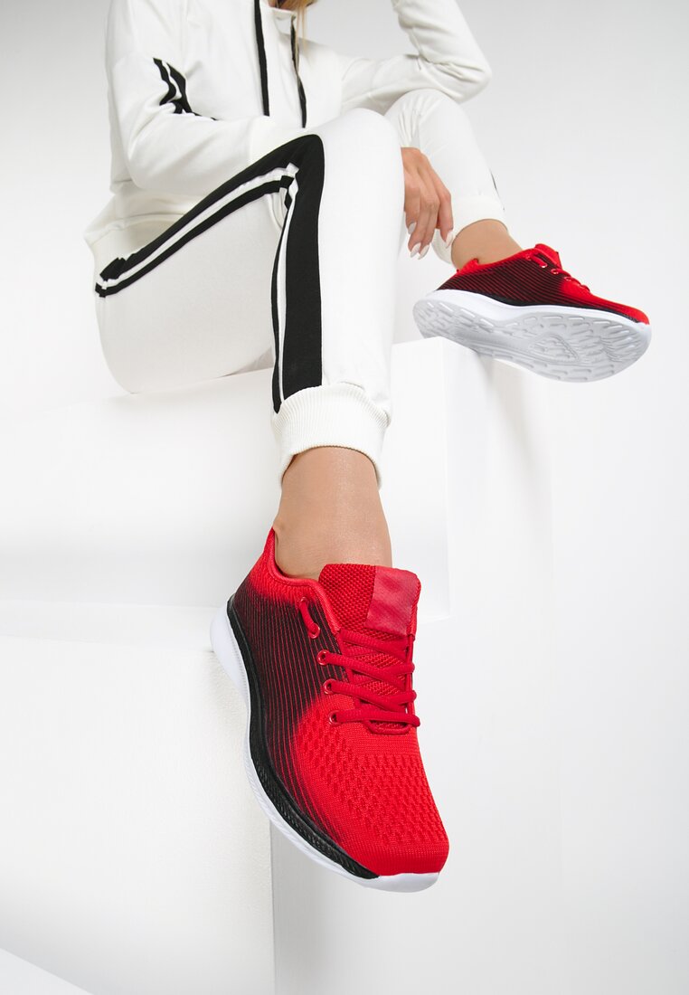 Czerwono-Czarne Buty Sportowe Hylora
