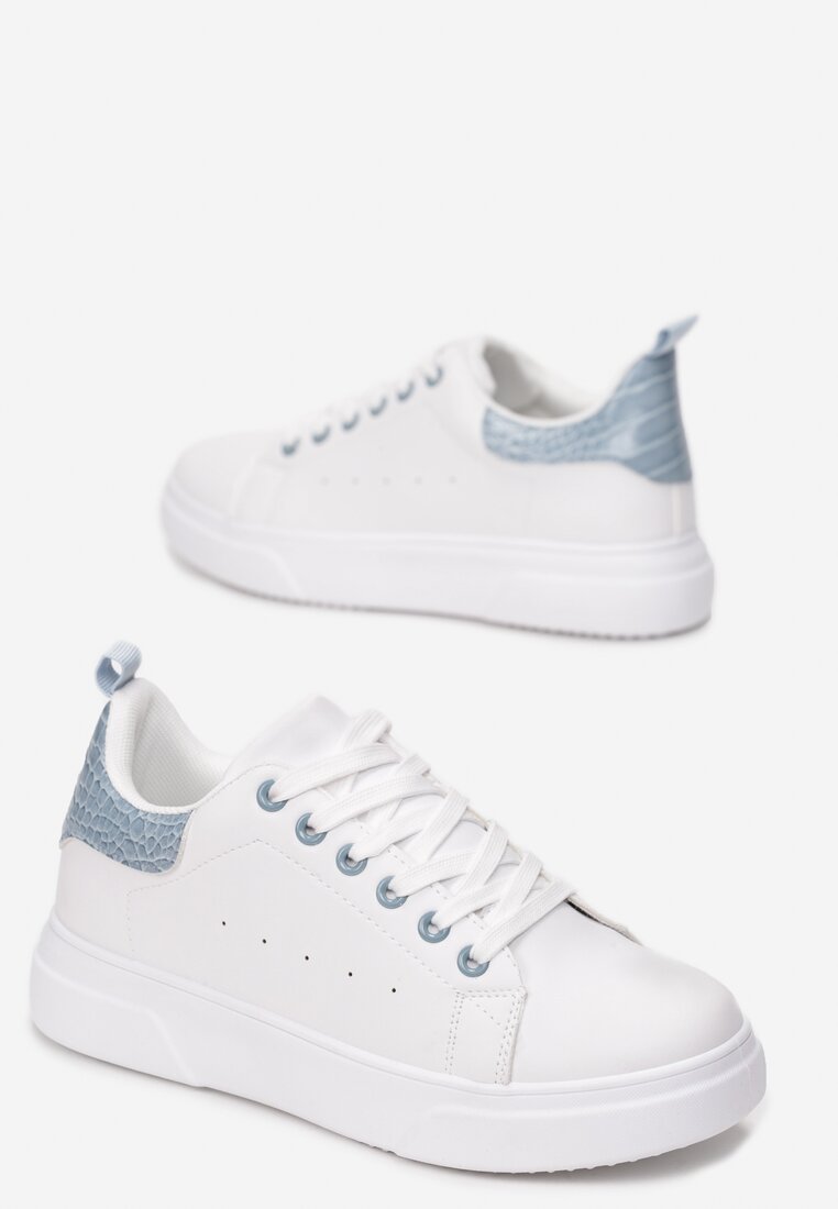 Biało-Niebieskie Sneakersy Loraelis