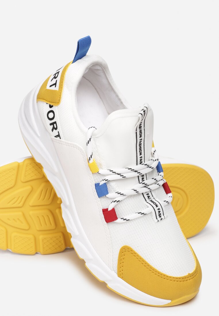 Biało-Żółte Sneakersy Aegadah