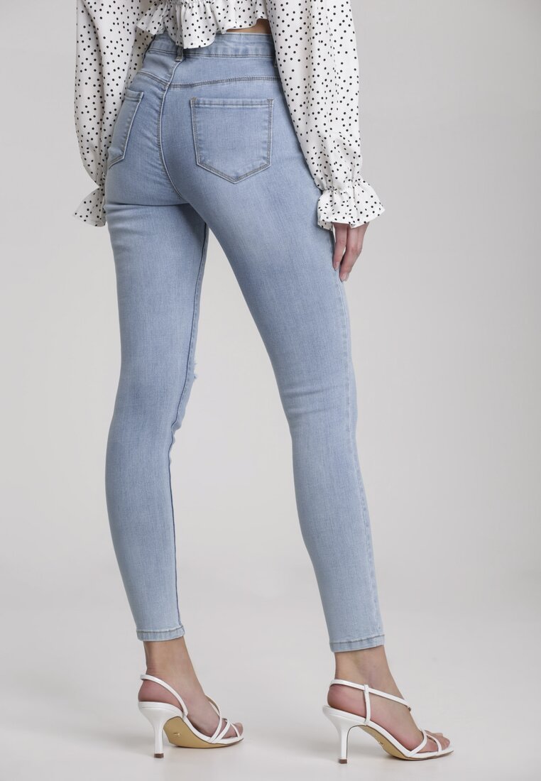Jasnoniebieskie Jeansy Skinny Coraphise