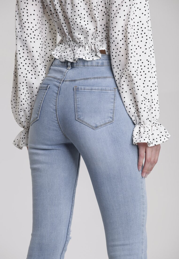 Jasnoniebieskie Jeansy Skinny Coraphise