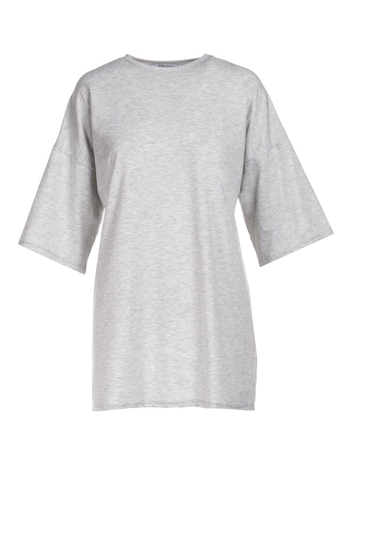 Jasnoszary T-shirt Oversize  Orileia