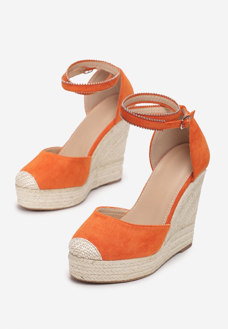 Pomarańczowe Sandały Corealia