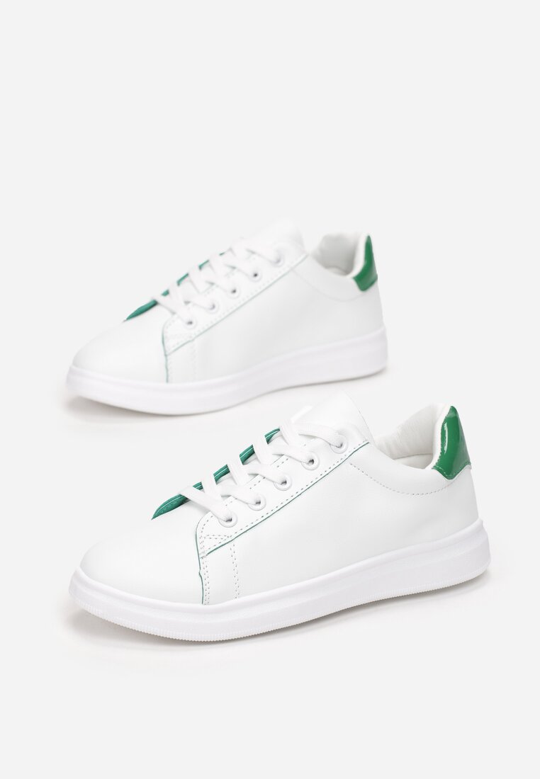 Biało-Zielone Buty Sportowe Acaledoe