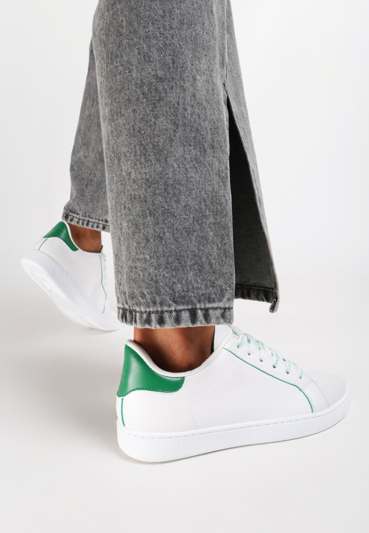 Biało-Zielone Buty Sportowe Jenymala