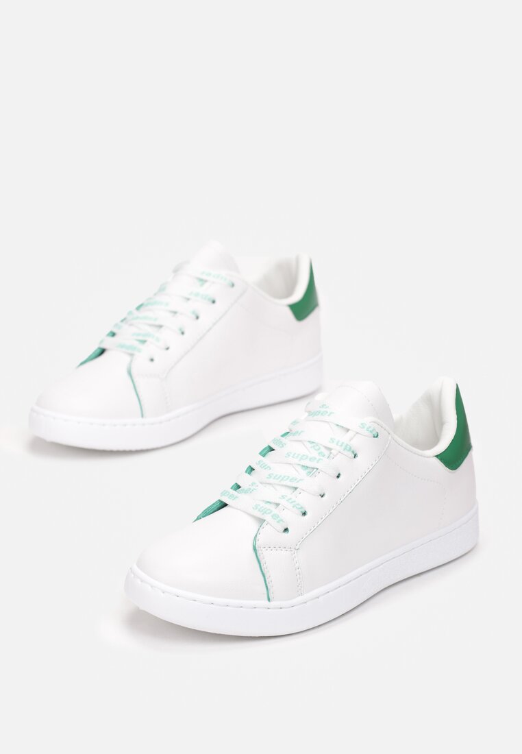 Biało-Zielone Buty Sportowe Jenymala