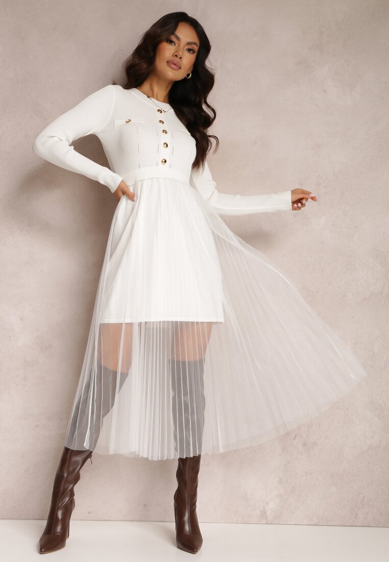 Biała Sukienka Thenella