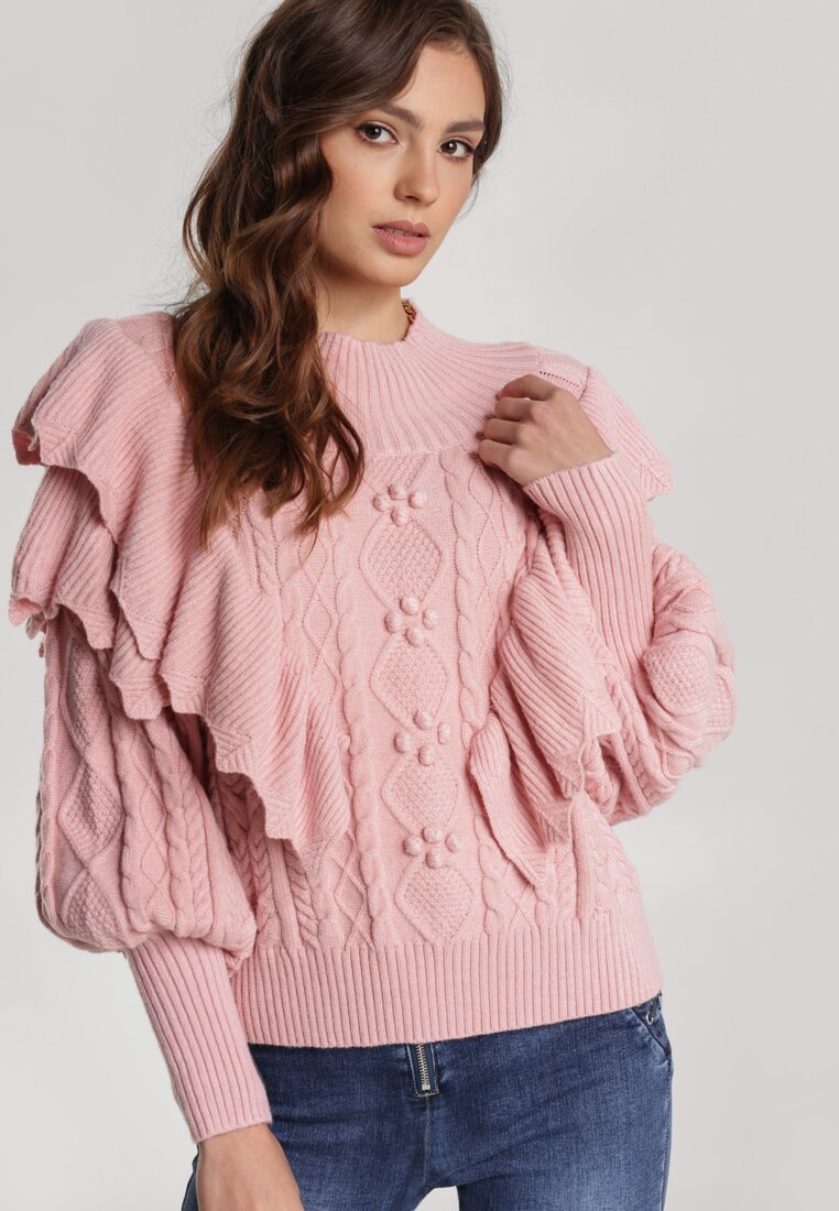 Różowy Sweter Thenora