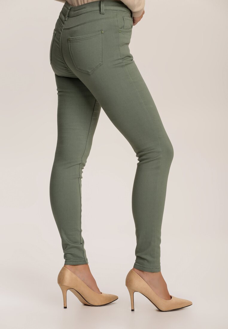 Zielone Spodnie Slim Mhyrtila