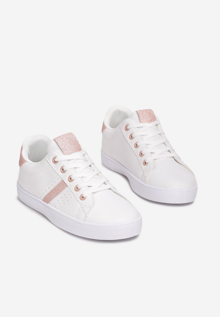 Biało-Różowe Buty Sportowe Aqianella