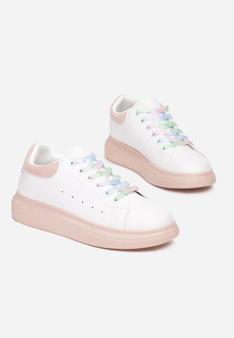Biało-Różowe Sneakersy Iphisess