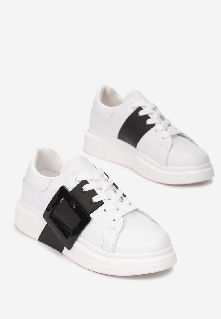 Biało-Czarne Sneakersy Phislia