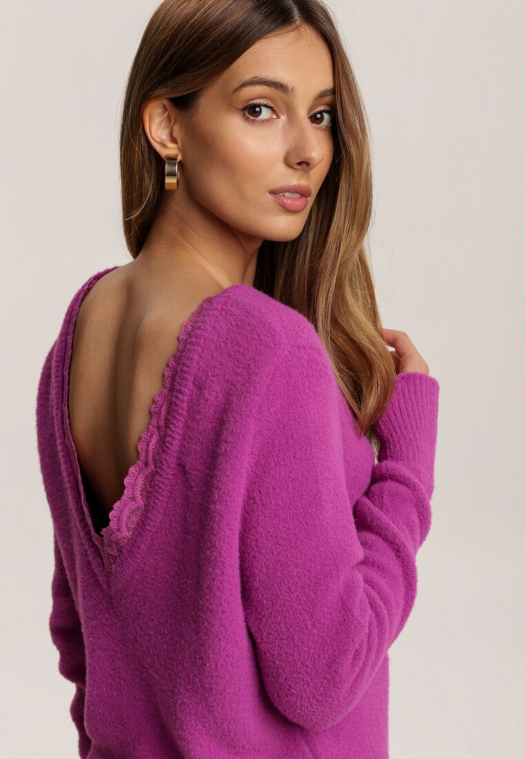 Fioletowy Sweter Saryra