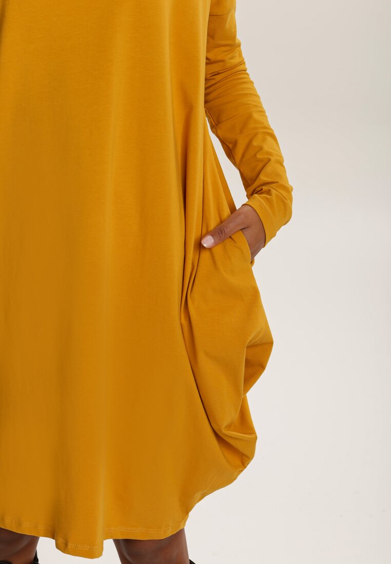 Żółta Sukienka Dzianinowa Queraele