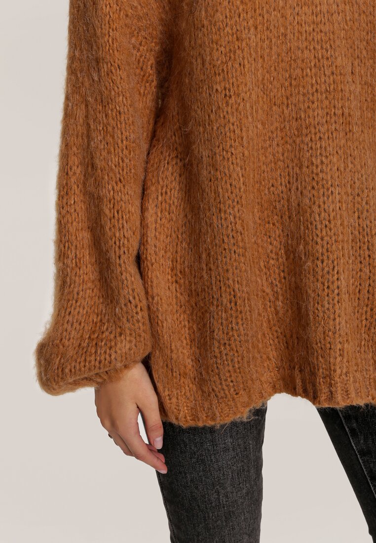 Ciemnobeżowy Sweter Z Wełną Lay