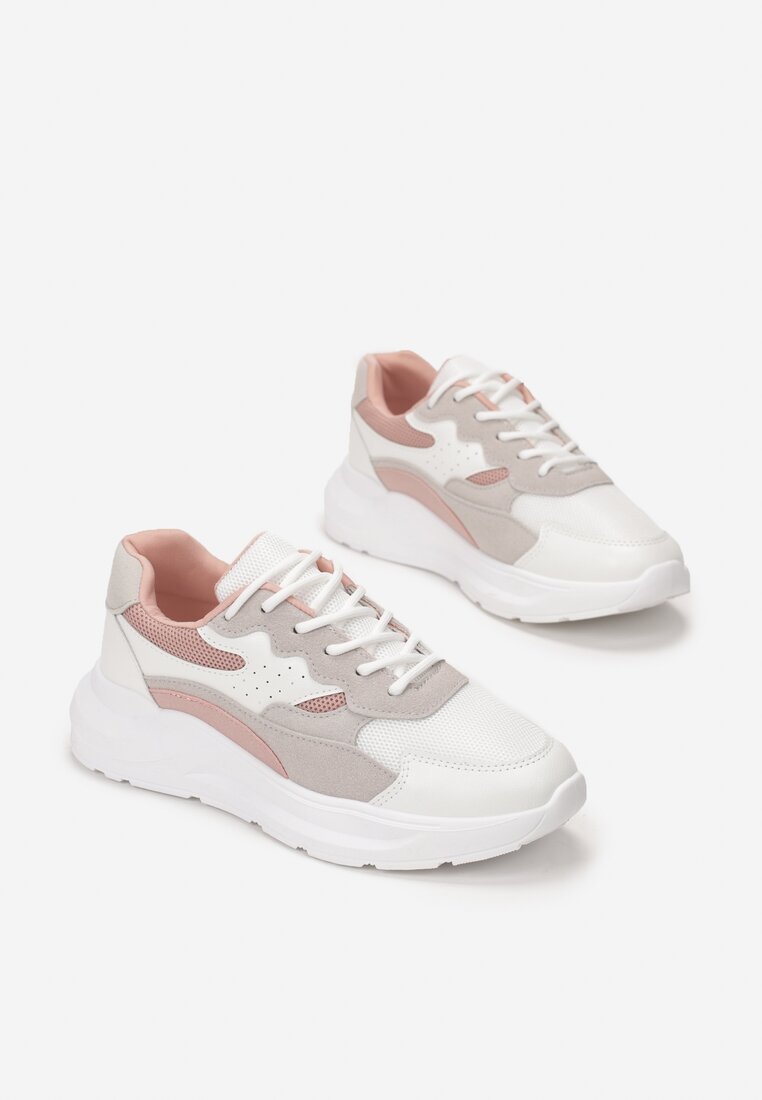 Biało-Różowe Sneakersy Delaguna