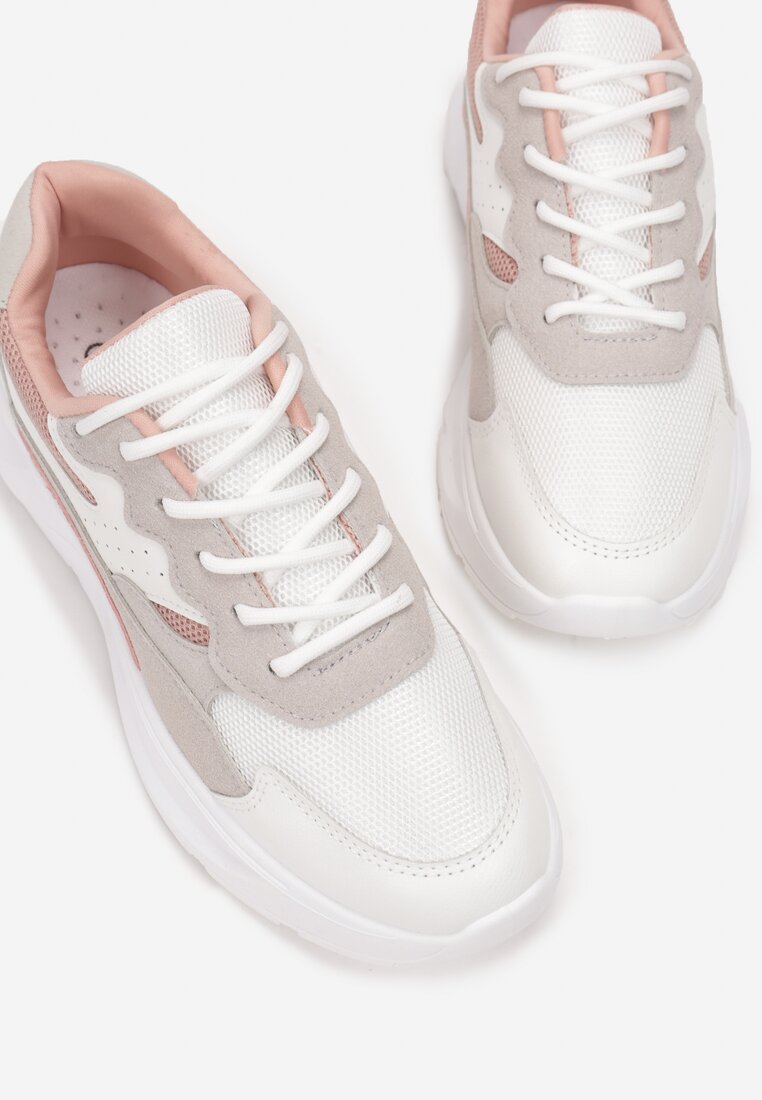 Biało-Różowe Sneakersy Delaguna
