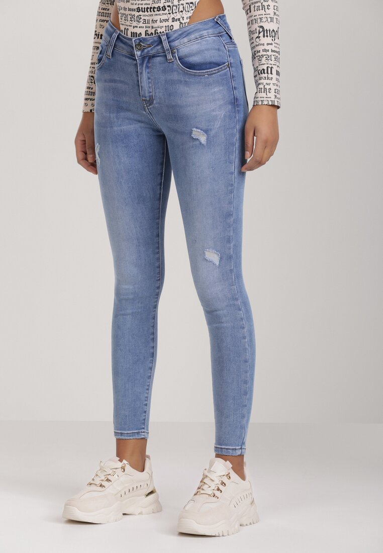 Niebieskie Jeansy Skinny Amaliphite
