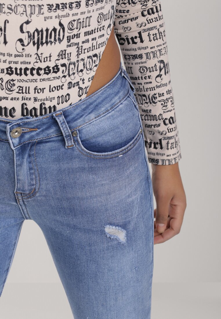Niebieskie Jeansy Skinny Amaliphite