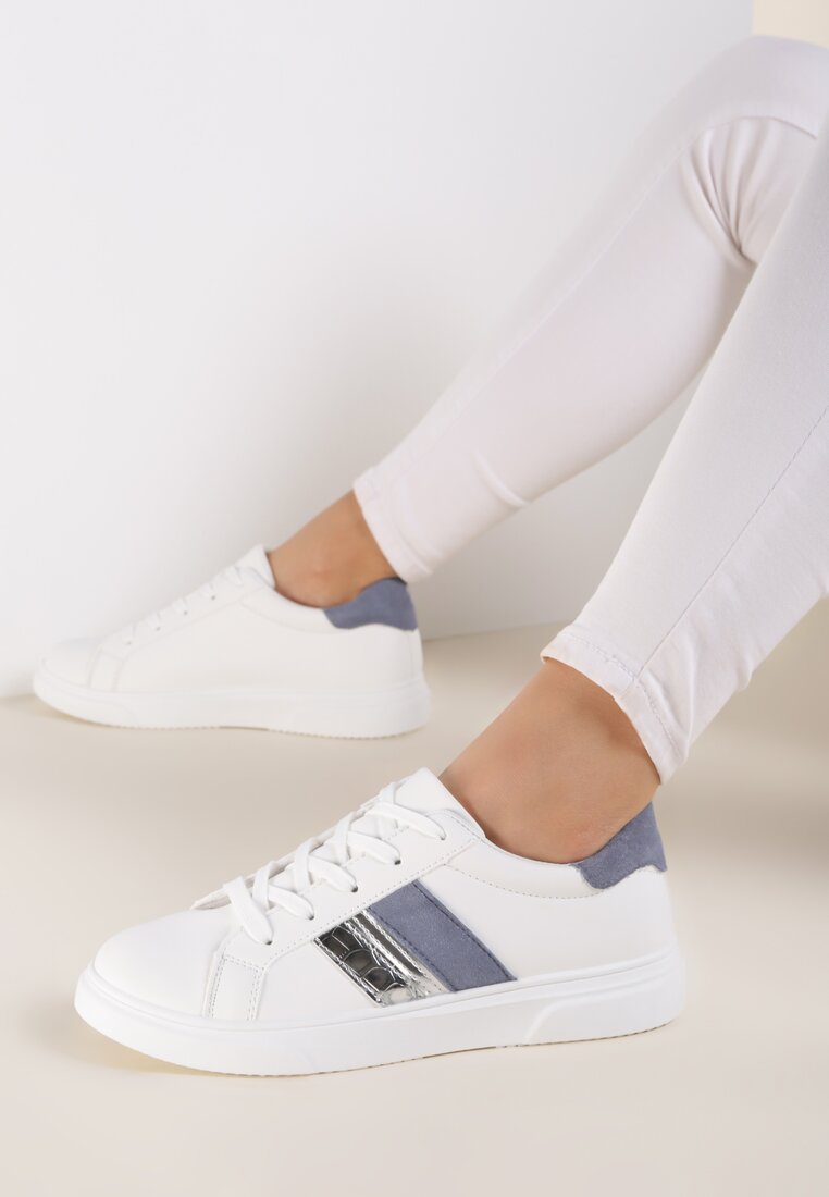 Biało-Niebieskie Buty Sportowe Pisithera