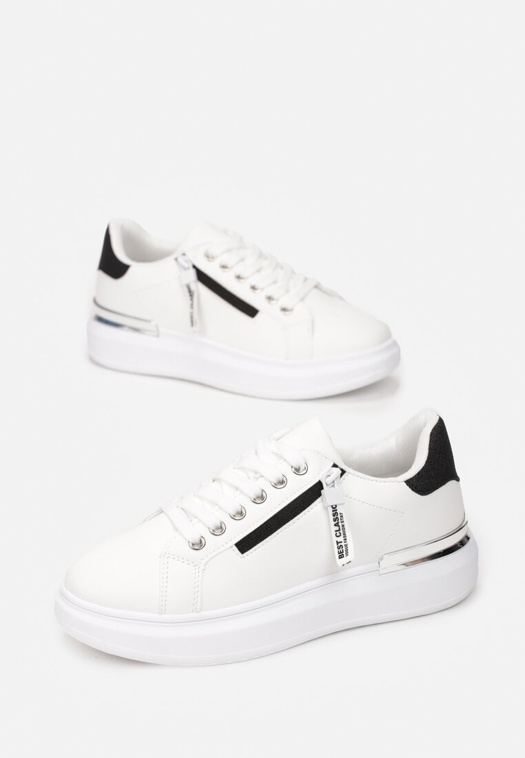 Biało-Czarne Sneakersy Thaladah