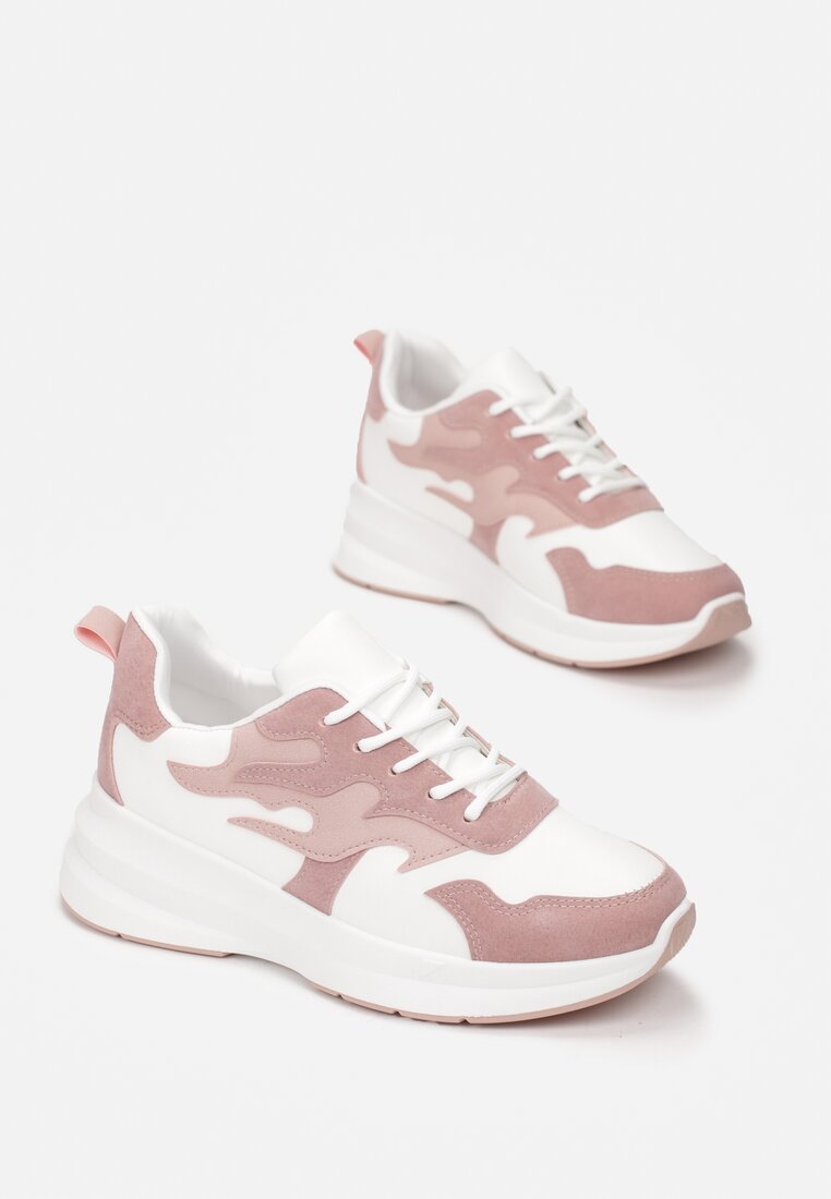 Biało-Różowe Sneakersy Hicalla