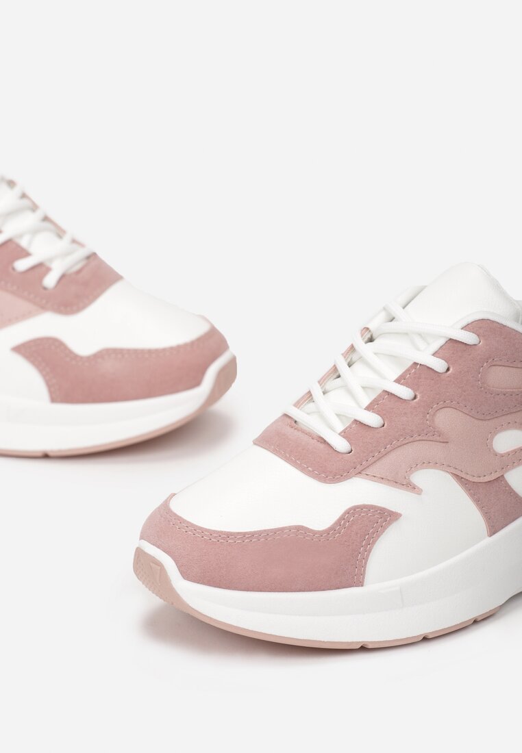 Biało-Różowe Sneakersy Hicalla