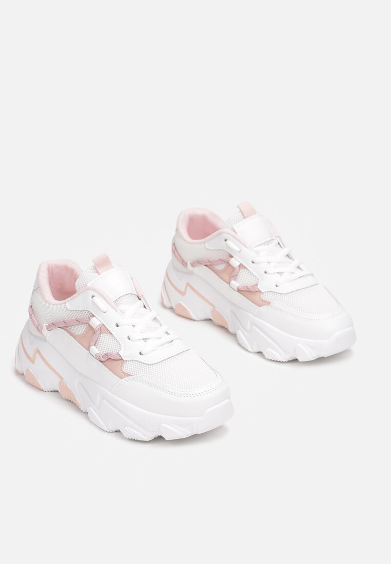 Biało-Różowe Sneakersy Salaphyphise