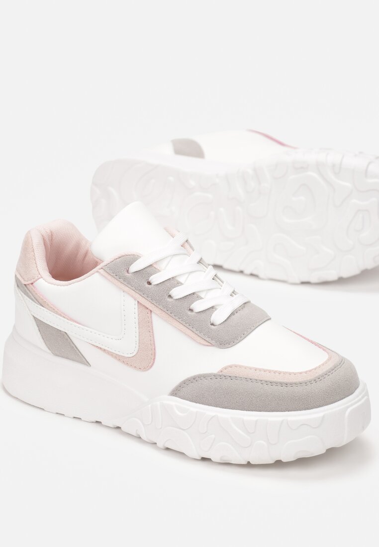 Biało-Różowe Sneakersy Dorinia