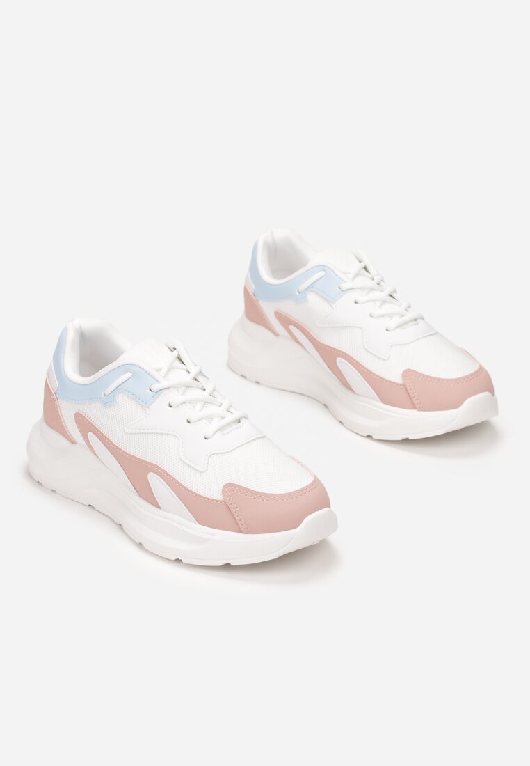 Biało-Różowe Sneakersy Nautinne