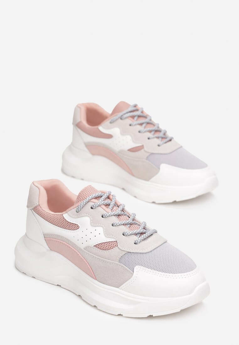 Biało-Różowe Sneakersy Aneirin