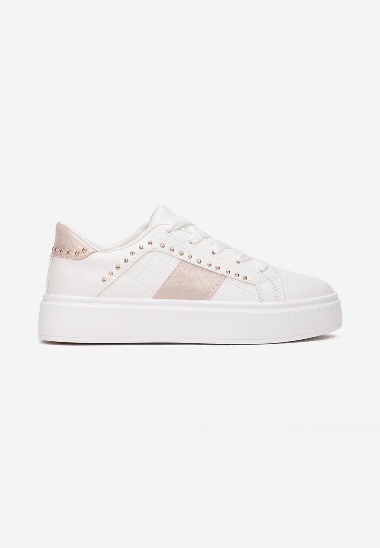 Biało-Różowe Sneakersy Amriel