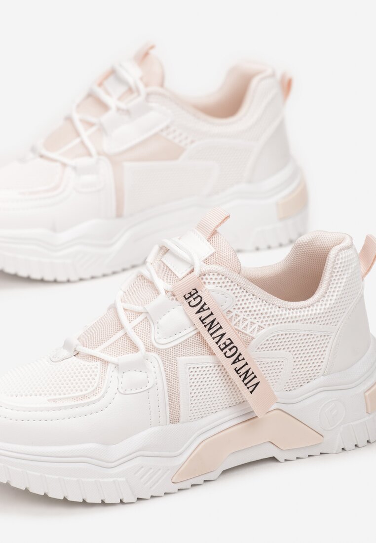 Biało-Różowe Sneakersy Merille