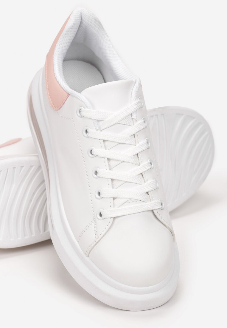Biało-Różowe Buty Sportowe Marinia