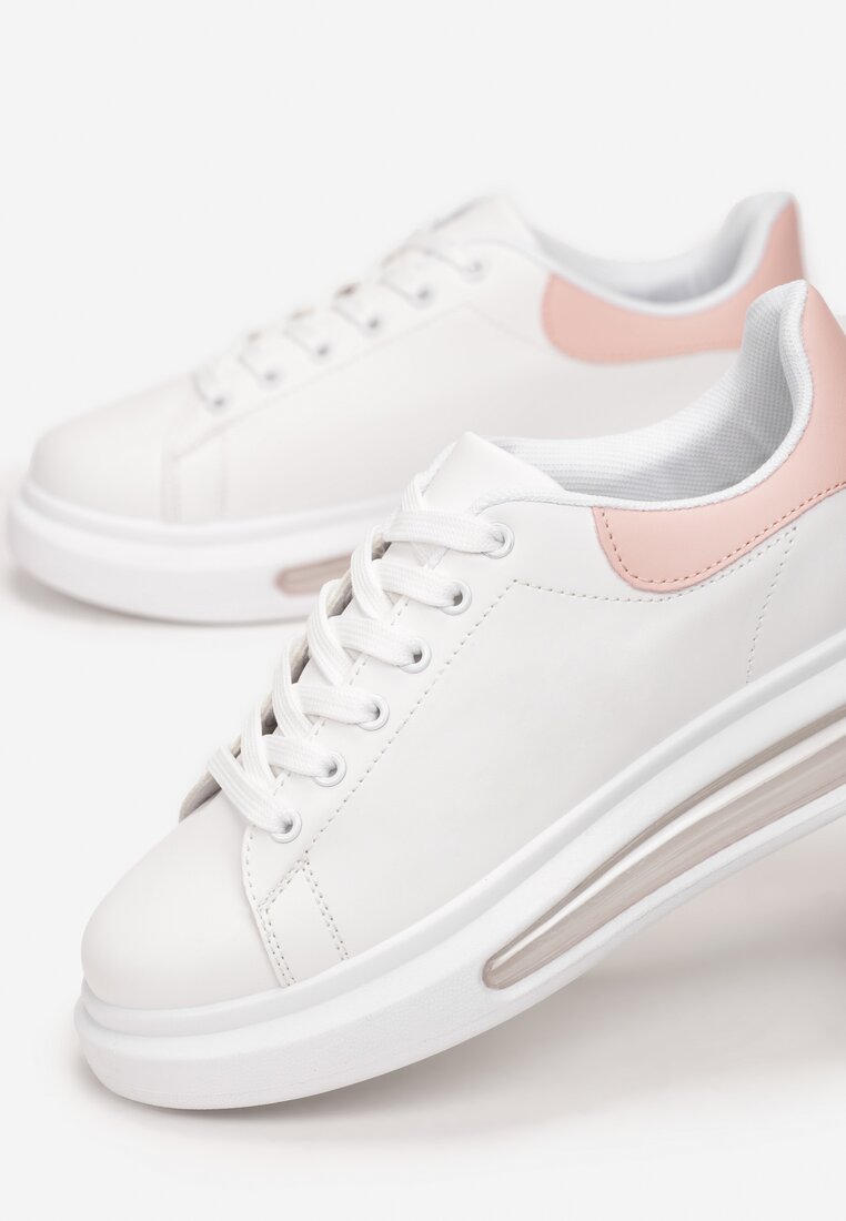 Biało-Różowe Buty Sportowe Marinia