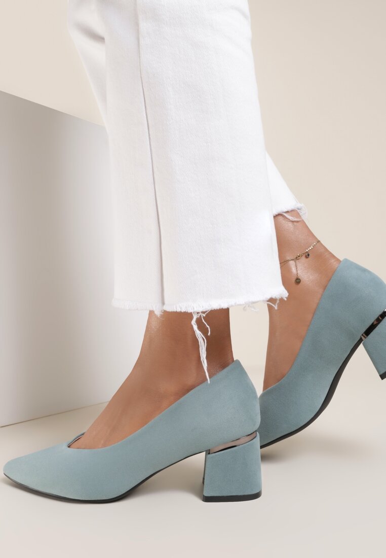 Miętowe Czółenka Diova