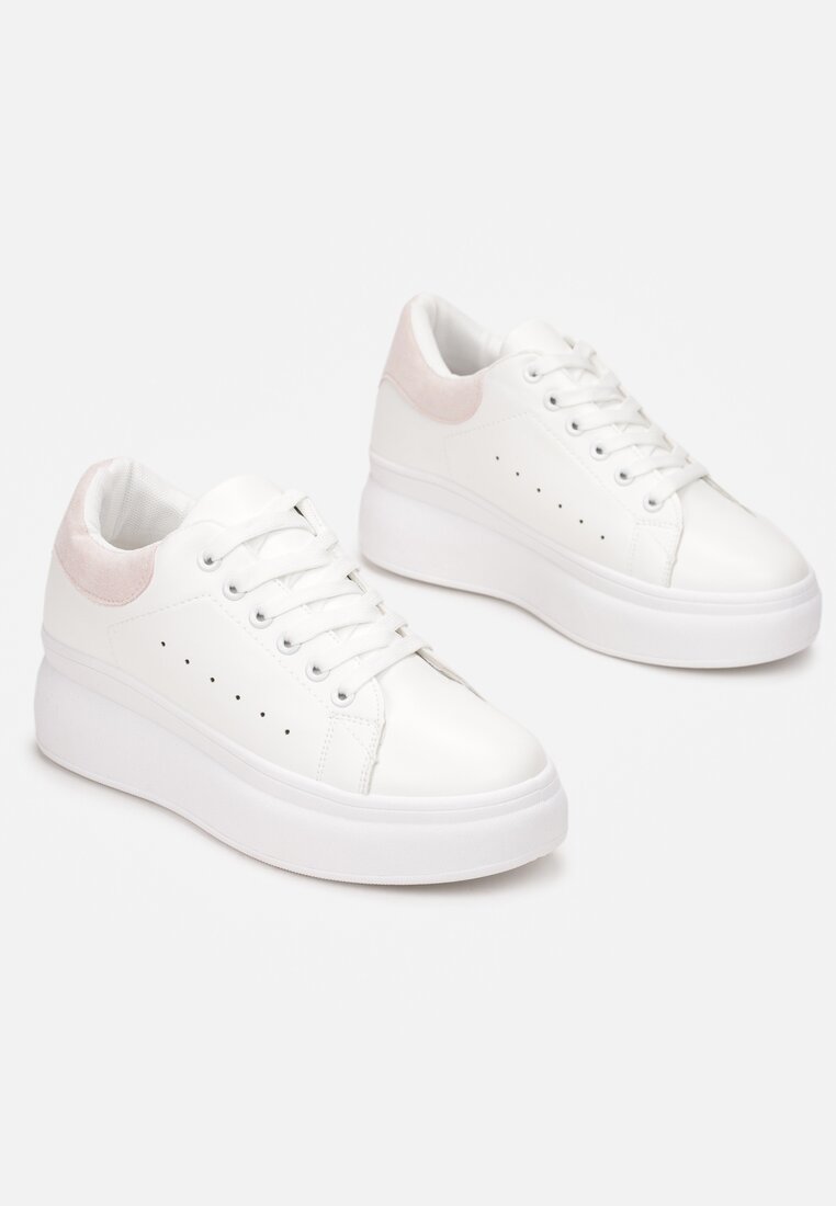 Biało-Różowe Sneakersy Erwin