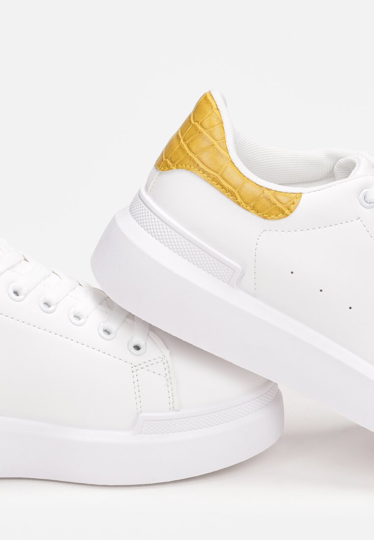 Biało-Żółte Sneakersy Xanthes